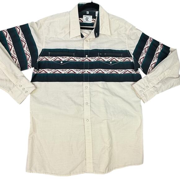 Corral West Ranchwear Pearl Snap Shirt Long Sleeve Western Cowboy Size XL Rodeo - Picture 1 of 8